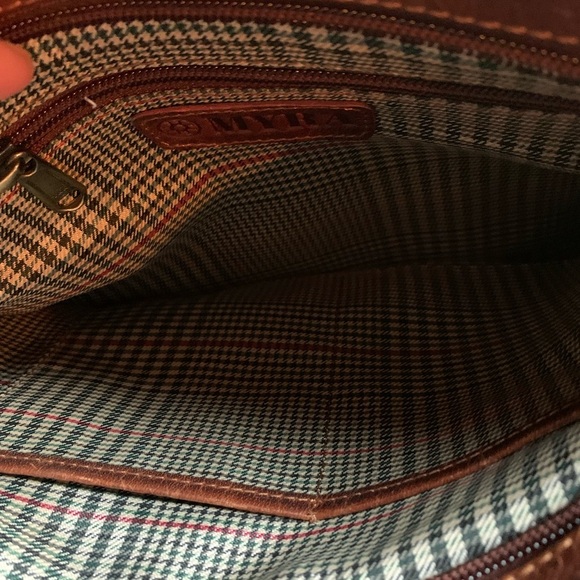 Myra Leather Handbag Purse Bag Brown Womens Accessories Medium Western Boho - Picture 5 of 8